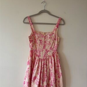 REVOLVE Pink Floral Mini Dress